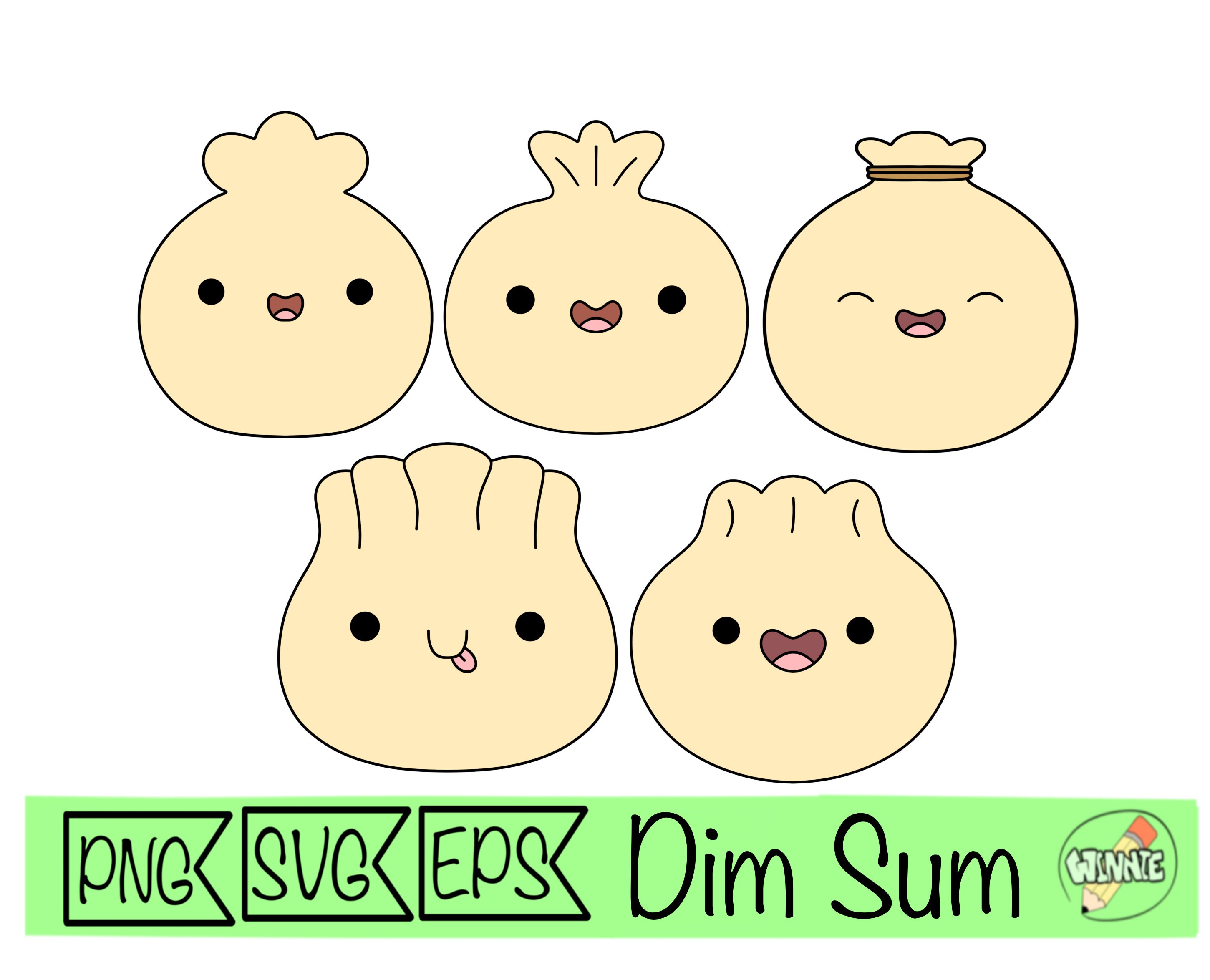 dim sum svg cute clipart dim sum dumpling steam basket kawaii food digital download printable cartoon digital sticker dim sum clipart
