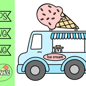 ice cream truck svg clipart ice cream foodtruck cricut cut file ice cream truck digital stickers food truck ice cream cone png