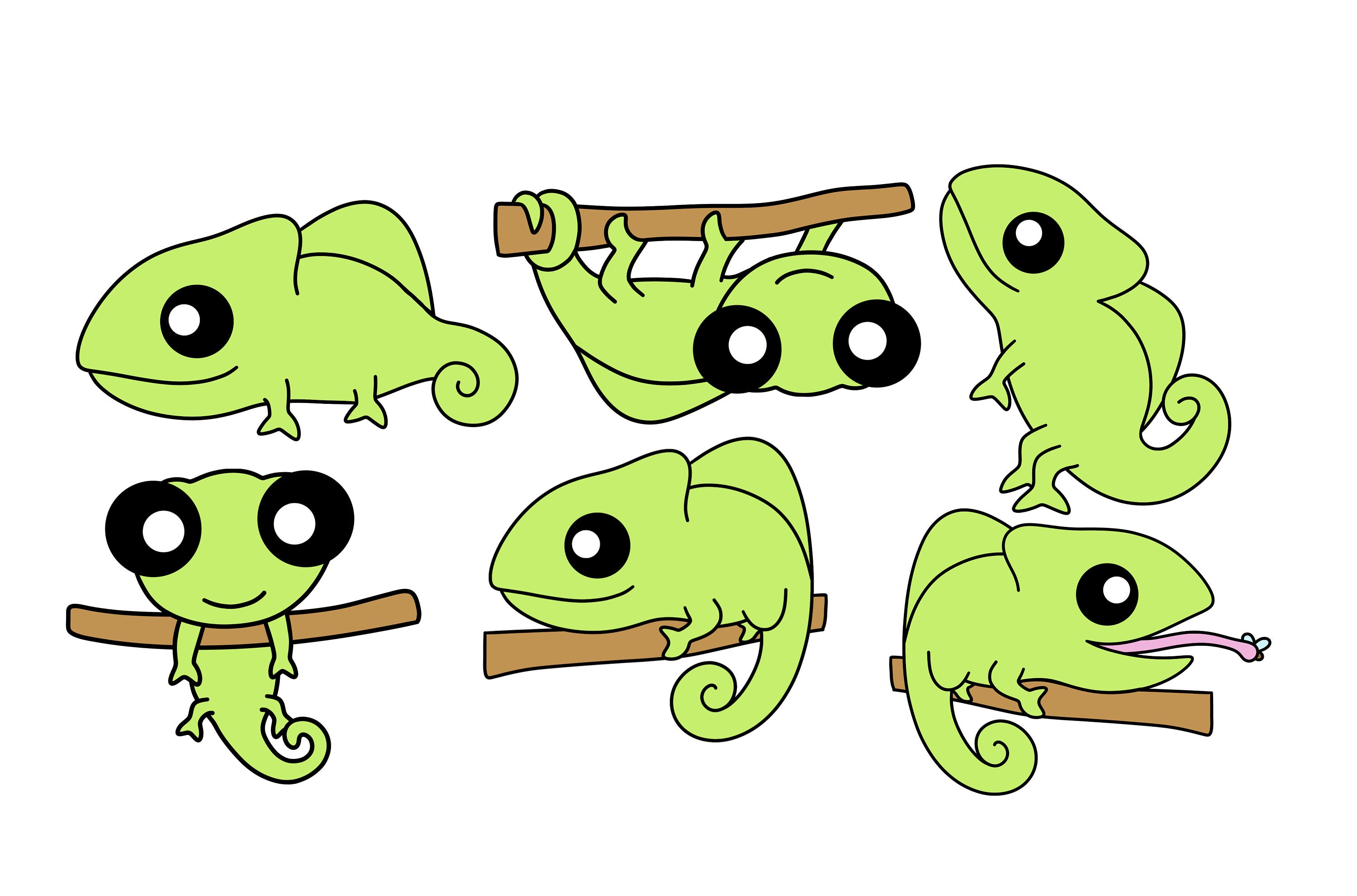 カメレオン SVG クリップアート ベクター かわいいカメレオン SVG