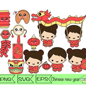 clipart nouvel an chinois 2024 nouvel an chinois du dragon png imprimable autocollant agenda numérique kawaii nouvel an chinois clipart png