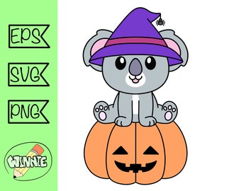 halloween koala svg clipart koala halloween png sticker for cricut cut file cartoon koala png kawaii halloween svg shirt design vector