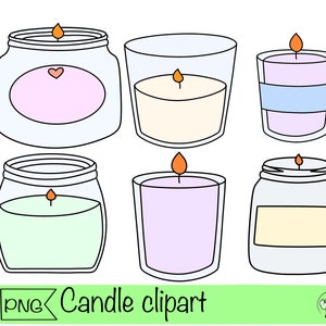 candle clipart scented candle clip art aromatherapie jar candle png candle wax png digital download candle stickers digital planner vector