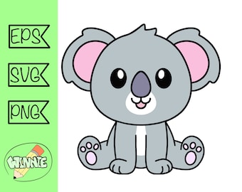 koala svg cute koala png digital download koala bear svg file shirt transfer printable koala sticker kawaii animal clipart cricut cut file