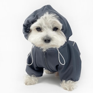 Waterproof Softshell Dog Jacket with Hood – Reflective, Lightweight, All-Season Pet Raincoat, Dog Waterproof Overall, Dog Softshell Coat
