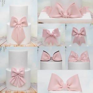 Bow LIGHTWEIGHT CLAY Cake Topper