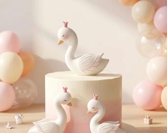 Irish Dresden Porcelain Lace Loving Swans Figurine, Vintage Swan
