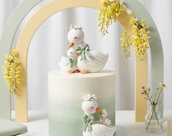 Silly Goose Cake Topper Made of Foam Clay, For Baby shower Cake