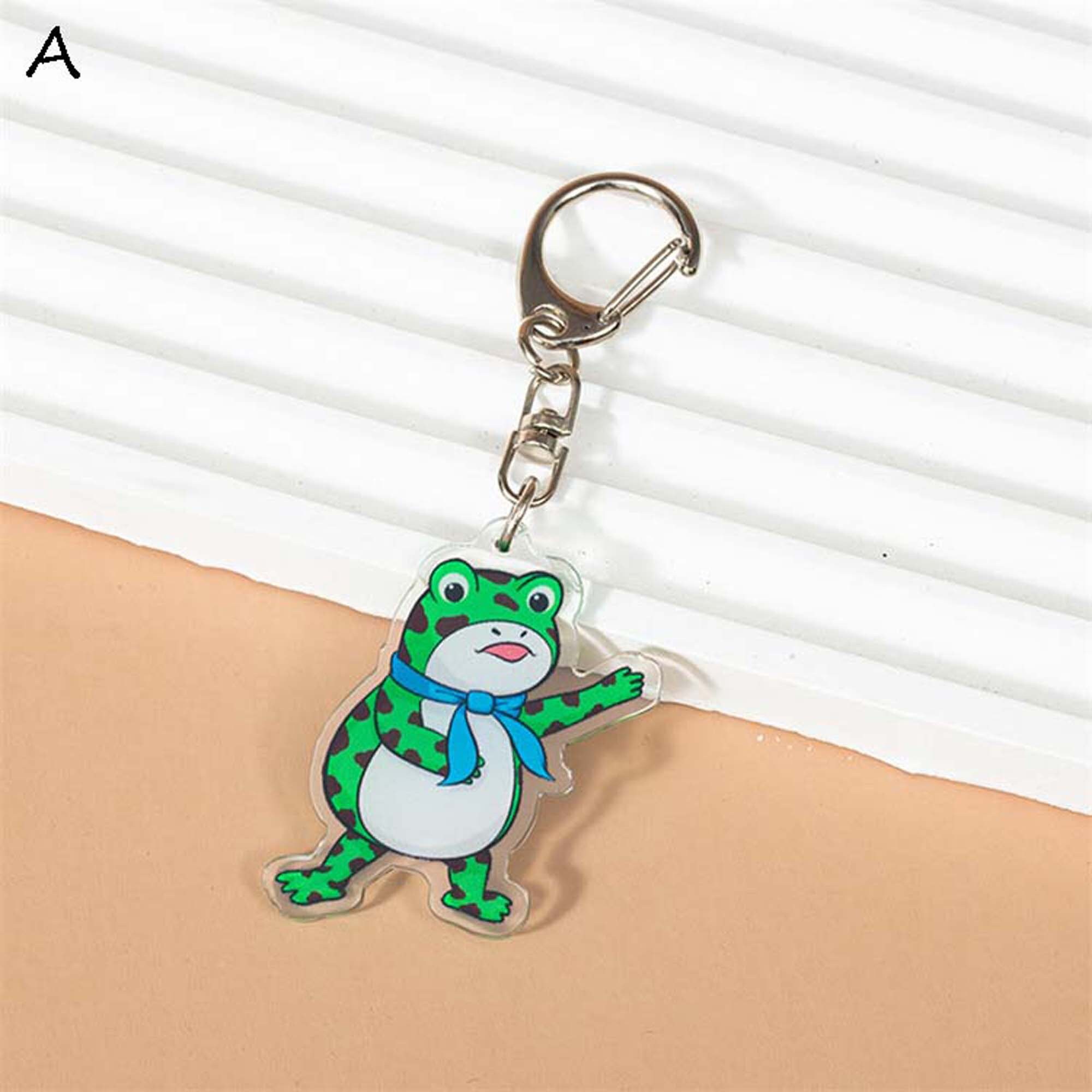 Funny Frog Key Ring Buy 1 Get 1 Free Acrylic Frog Keychain Etsy