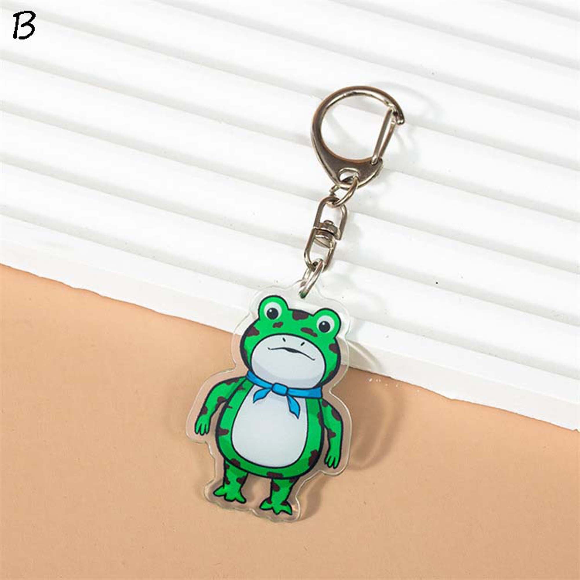 Funny Frog Key Ring Buy 1 Get 1 Free Acrylic Frog Keychain Etsy