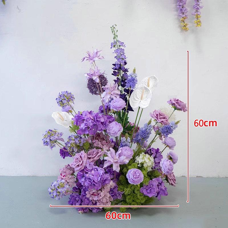 Shades of Purple Floor Flower| Artificial Wedding Aisle Flowers | Welcome Flowers | Home Decoration | Floor Floral