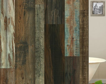 Rustic Wood Shower Curtain, Vintage Wooden Grunge Planks Shower Curtain, Farmhouse Western Country Theme Waterproof Fabric Bathroom Decor