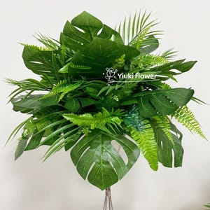 Palm Leaf Greenery Flower Ball | Table Centerpieces | Artificial Flower Arrangement | Wedding Reception Decorations