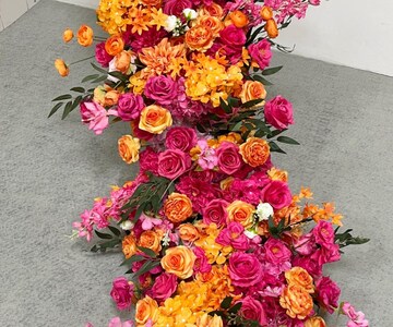Artificial Rose Flower Row Arch Set for Wedding Decoration Outdoor Event Party Backdrop Decor Table Centerpiece Customized