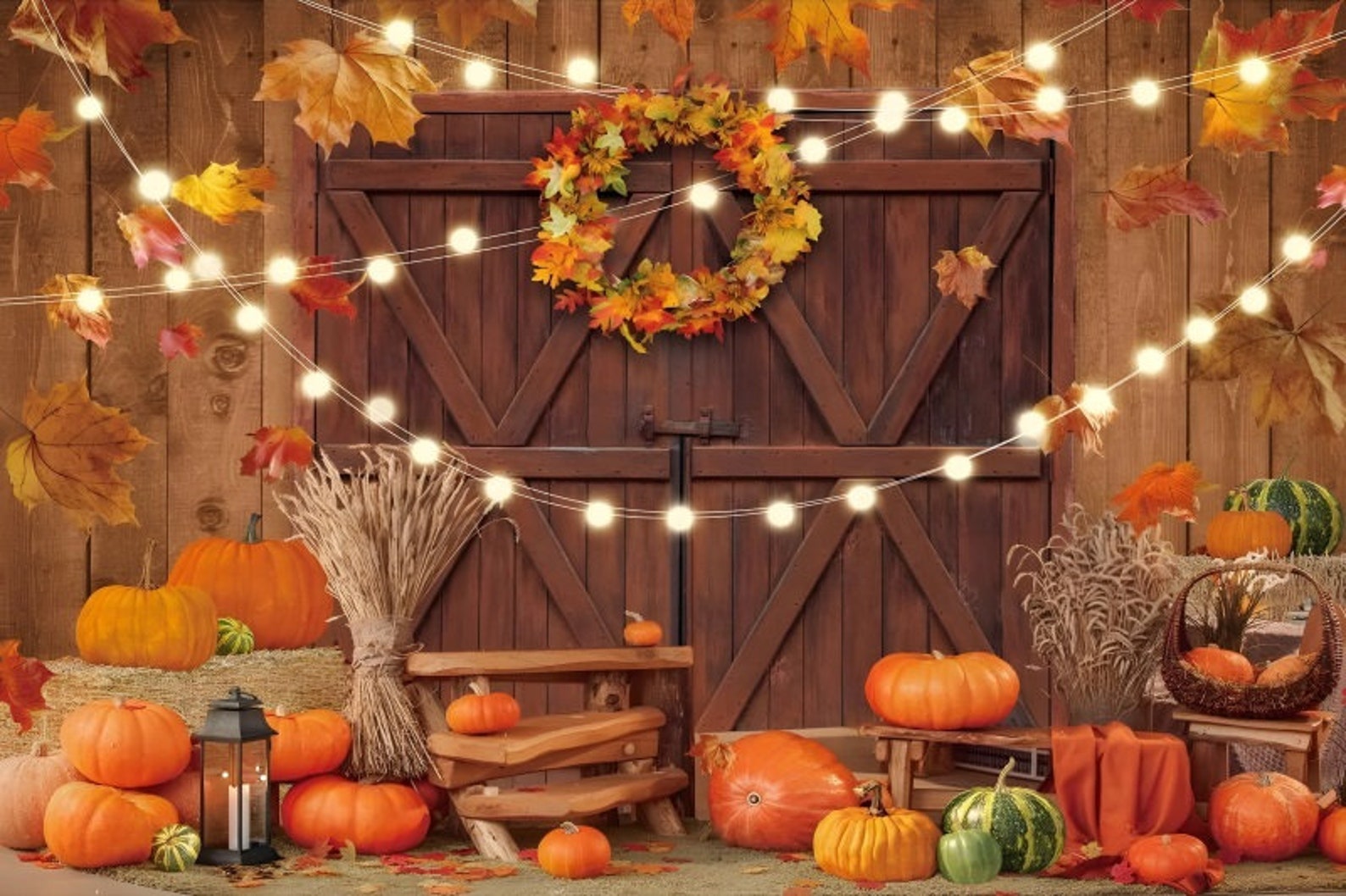 Fall Pumpkin Photography Backdropautumn Thanksgiving Harvest - Etsy