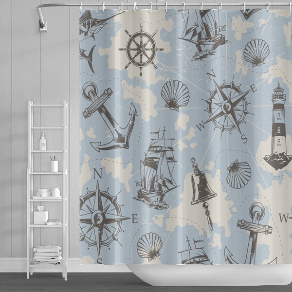 Boat Shower Curtain Etsy