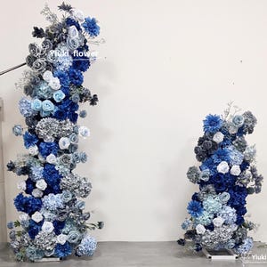 Dusty Blue Rose Arch Flowers: Wedding Arbor Arrangement