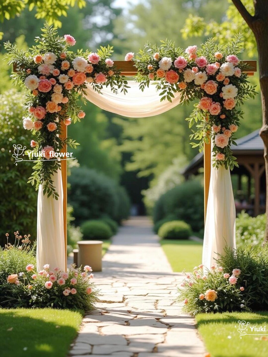 Silk Wedding Arch Flowers: Floral Arrangement, Archway Flower Decor - Etsy