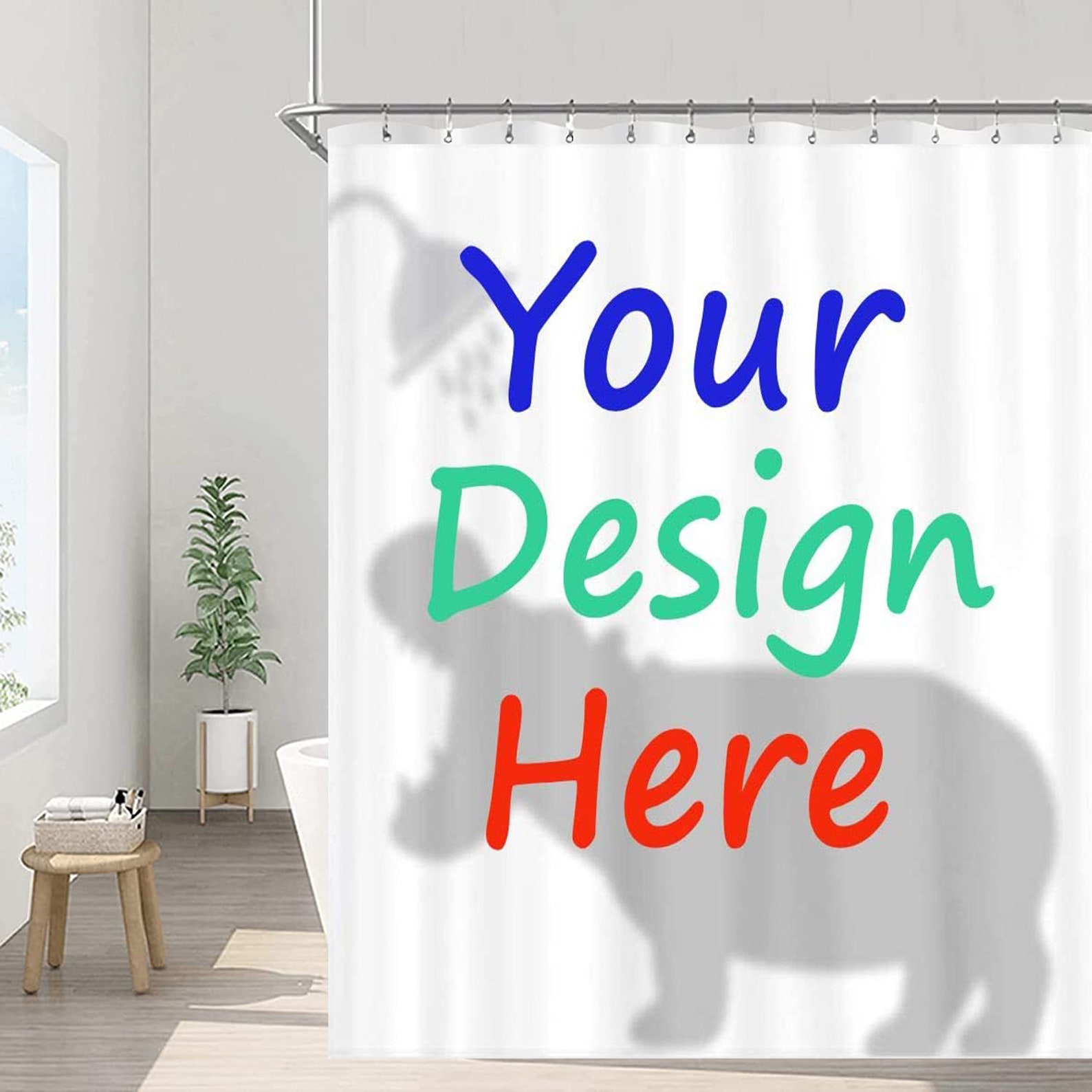 Bathroom Shower Curtain Misty Forest Bathroom Curtain With - Etsy