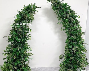Full Leaf Horn Arch Flower Arrangement|Artificial Flower Runner|Wedding Backdrop|Arbour Flowers|Church Flowers|Gift Greenery exclude stand