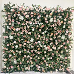 Rose Willow Fabric Artificial Flower Panels,Cloth Floral Backdrop, Wedding Backdrop,Photography Backdrop,Home Decoration(excluding stand)