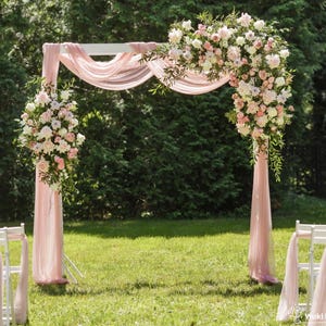 Arch Flowers, Wedding  Flowers, Flower Arch Decor, Archway Flower Swag, Arch Floral Arrangements, Wedding Ceremony Decor exclude drapery