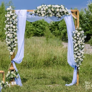 White Arch Flowers, Wedding  Flower, Flower Arch Decor, Arch Floral Arrangements, Ceremony Decor, Wedding Reception, Archway Flower Swag