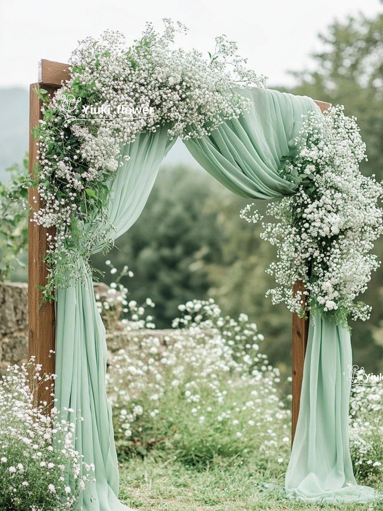 Baby's Breath Arch Flowers,Wedding Flowers,Flower Arch Decor,Arch Floral Arrangements,Ceremony Decor,Wedding Decor no stand