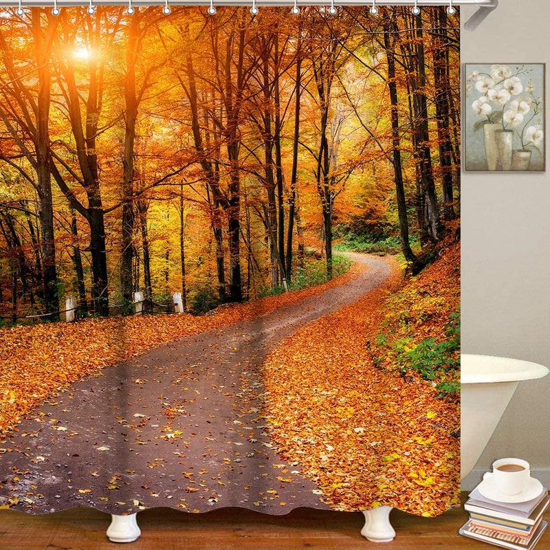 Fall Shower Curtain - Etsy