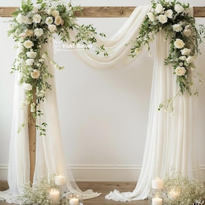 Wedding Arch Flowers: White & Dusty Pink Silk Floral Arrangement, Wedding Centerpiece