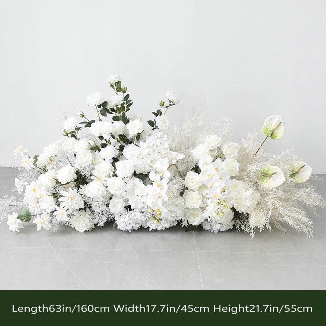White Silk Flower Arrangement: Wedding Aisle & Table Centerpiece - Etsy
