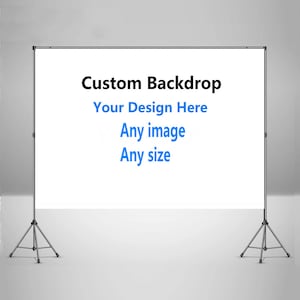 Custom Photo Logo Text Photography Backdrop, Photo Studio Decor Props, Personalized Baby Shower Banner, Vinyl Backdrop, Event Party Decor