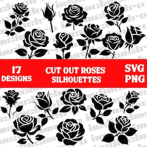 Rose svg bundle | rose clipart| rose svg | cut files for cricut | commercial use | Instant Download
