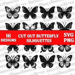 Vlinder SVG bundel - silhouet, monogram, mandala, clipart