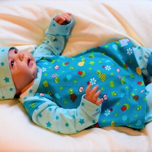 Sweet baby set with cute turtles and flowers with trousers size 56