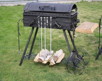 Barbecue grill “PIANO” with wheels
