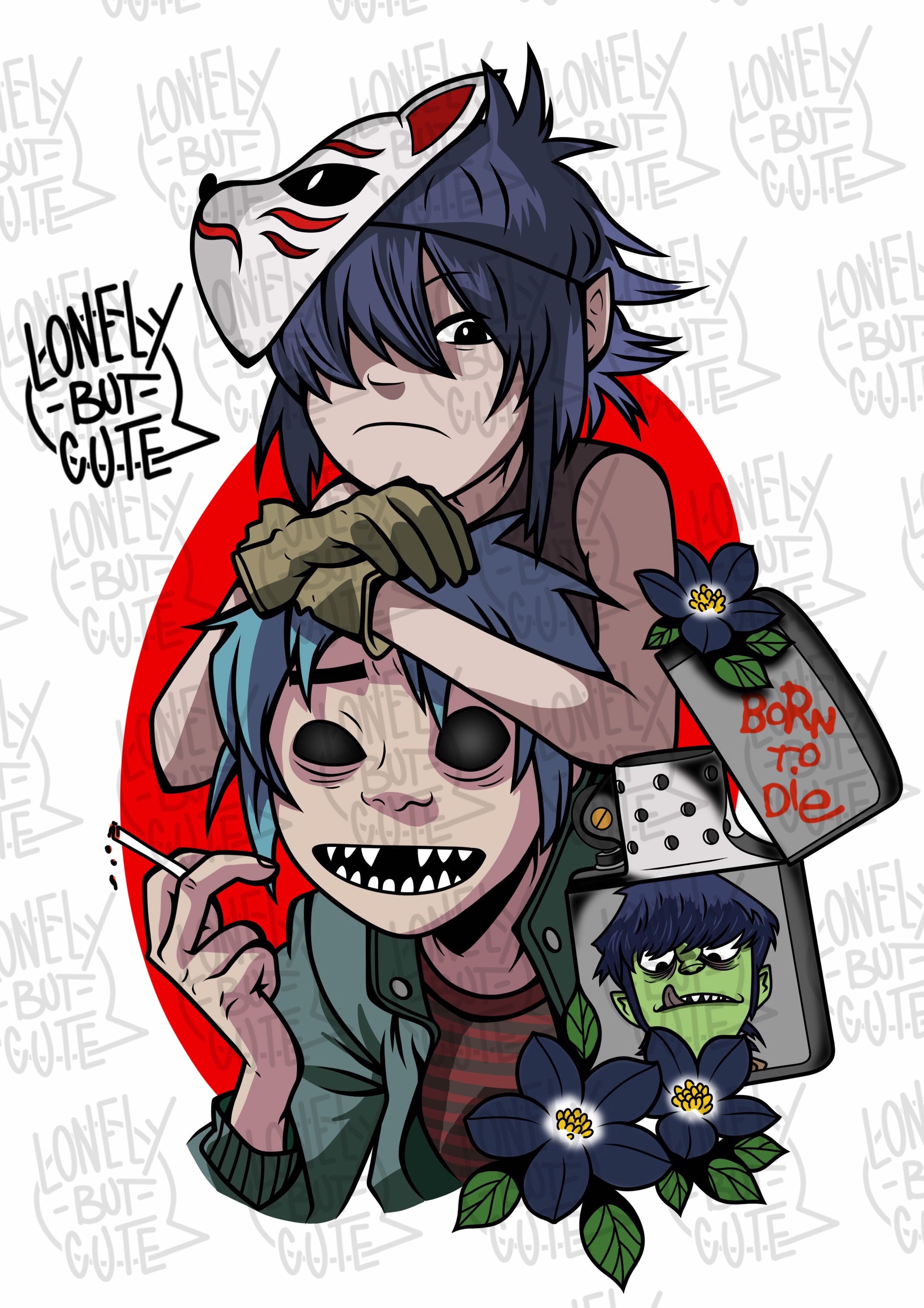 Gorillaz print, 2D, Noodles, art print, music Poster sold by Tavo ...