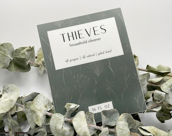 Thieves Cleaner Label || Waterproof Dishwasher Safe Premium Vinyl Label