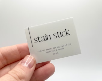 Thieves Stain Stick 30mL Roller LABELS ONLY || Waterproof Dishwasher Safe Premium Vinyl Label