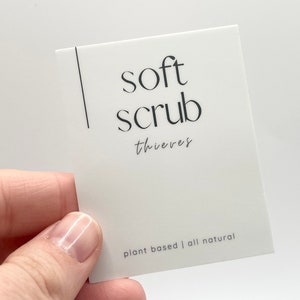 Diebe Soft Scrub Label || Wasserdichtes, spülmaschinenfestes Premium-Vinyl-Label