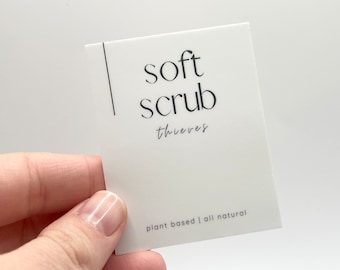 Thieves Soft Scrub Label || Waterproof Dishwasher Safe Premium Vinyl Label