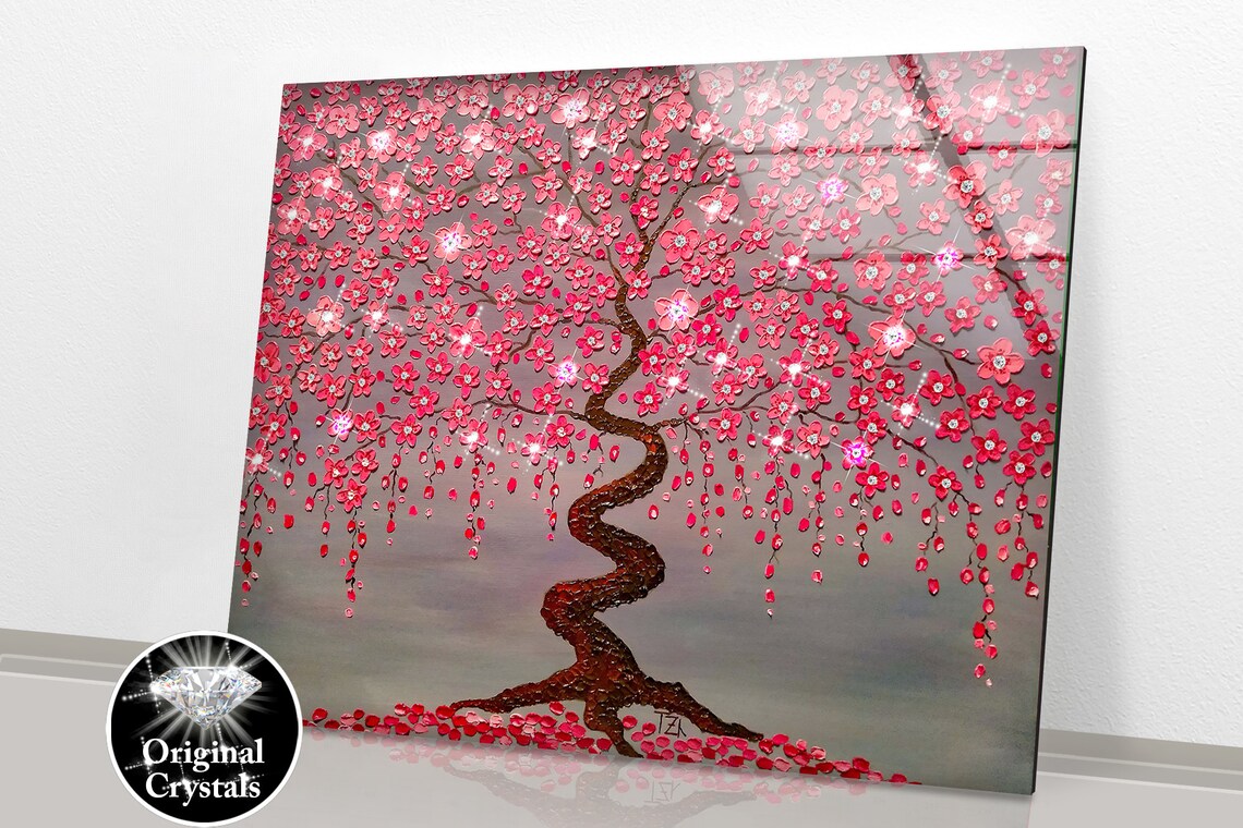 Tempered Glass Handmade Crystals Wall Arthandmade Wall Etsy