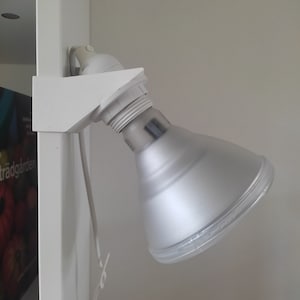 No-Drill Lamp Holder for IKEA BILLY Bookcase - Illuminate Your Reads in Style! Minimalist Bookshelf Lighting for Reading Nook, Grow Light