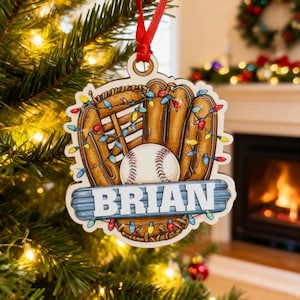Personalisierte Baseball Verzierung, kundenspezifische Sport Weihnachtsbaum Dekoration