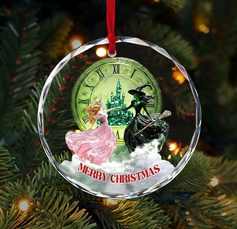 Discover Wicked Ornament 2025, Glinda Elphaba Tree Keepsake, Theater Lover Christmas Gift