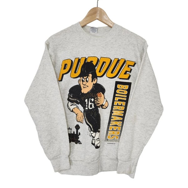 Galt Sand 90s Vintage Purdue Boilermakers Sweater Weiß M