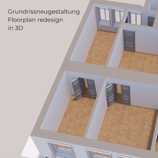 Floorplan Re-Design, Grundrissneugestaltung, Wohnraum-Optimierung, 3D Grundrissdesign, Raumaufteilung verbessern, Raumplanungsservice