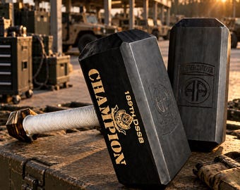 Militär Thor Hammer - Anpassade lasergraverade logotyper och text - Militär gåva - Pensionsgåva - Pensionering - Armé - USMC - Marin - Flygvapnet