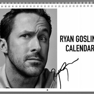 Calendrier mural 2025 de Ryan Gosling avec ses citations et sa signature