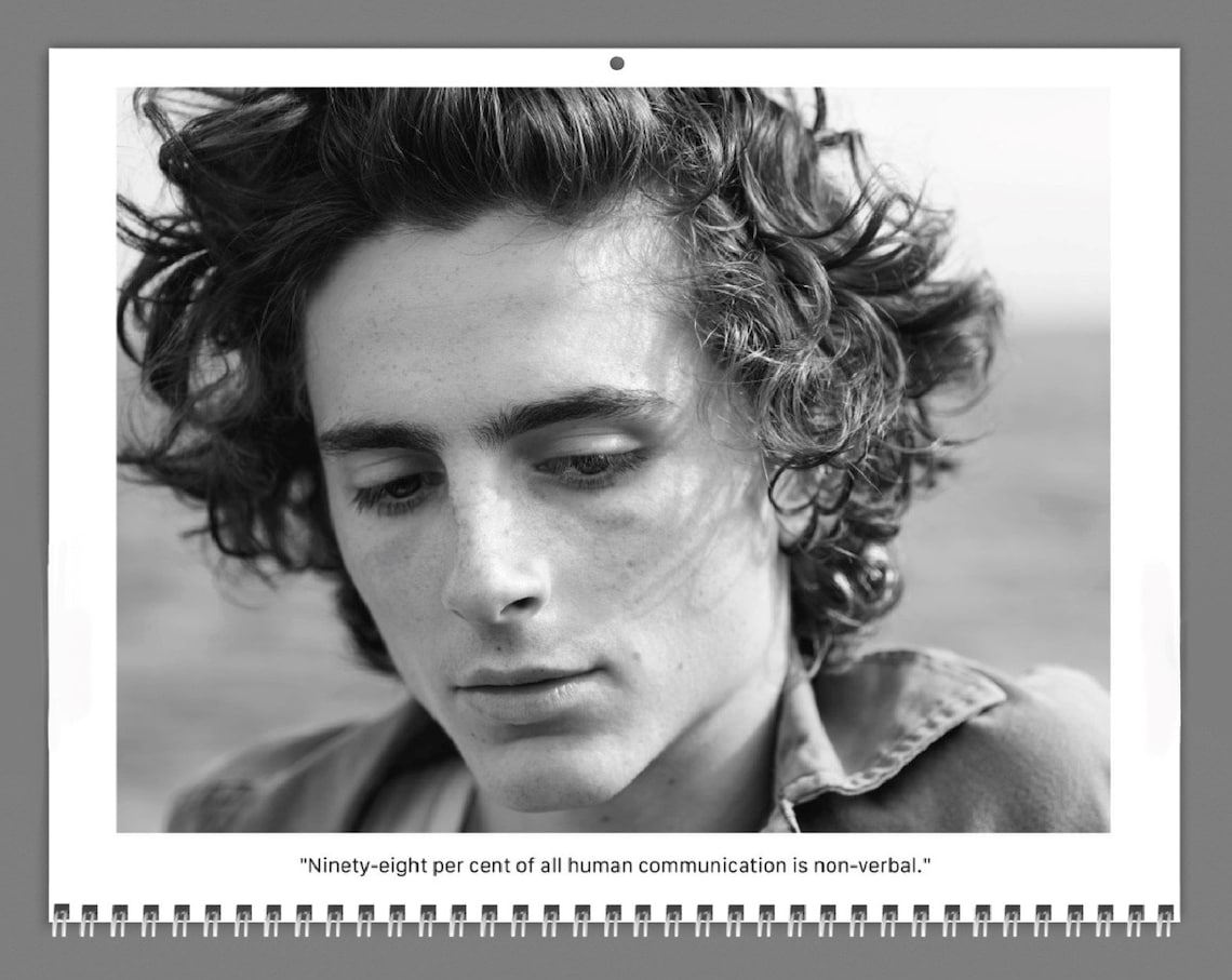 Timothee Chalamet 2024 Wall Calendar Ver.1 With His Quotes and Etsy