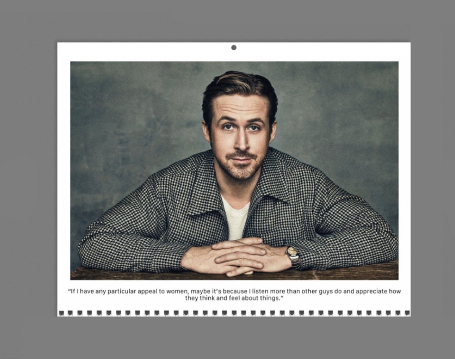 Ryan Gosling 2024 Wall Calendar With His Quotes and Signature Etsy